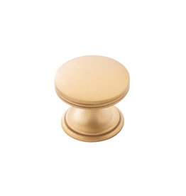 Hickory Hardware American Diner Knob Brushed Golden Brass - 1 3/8 in