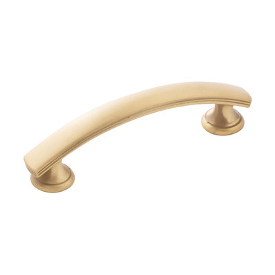 Hickory Hardware American Diner Pull Brushed Golden Brass - 3 in