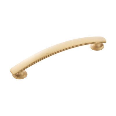 Hickory Hardware American Diner Pull Brushed Golden Brass - 5 1/16 in