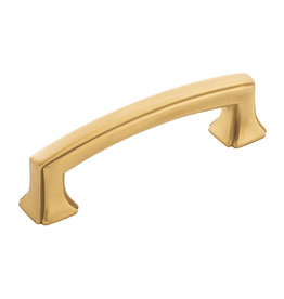 Hickory Hardware Bridges Pull Brushed Golden Brass - 3 in