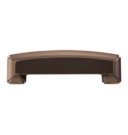 Hickory Hardware Bridges Cup Pull Oil-Rubbed Bronze Highlighted - 3 3/4 in