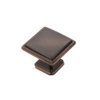 Bridges Knob Oil-Rubbed Bronze Highlighted - 1 3/4 in