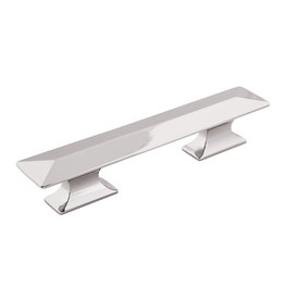 Hickory Hardware Bungalow Pull Polished Nickel - 3 in & 3 3/4 in