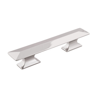 Hickory Hardware Bungalow Pull Polished Nickel - 3 in & 3 3/4 in