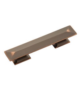 Hickory Hardware Bungalow Pull Oil-Rubbed Bronze Highlighted - 3 in & 3 3/4 in