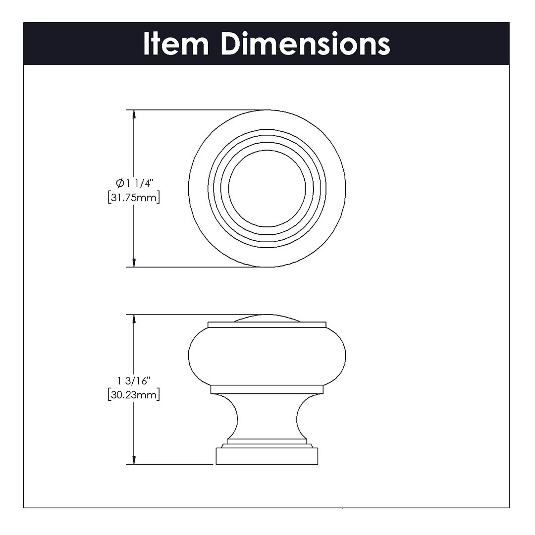 Hickory Hardware Cottage Ornamental Knob