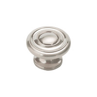 Cottage Ornamental Knob Satin Nickel - 1 1/2 in