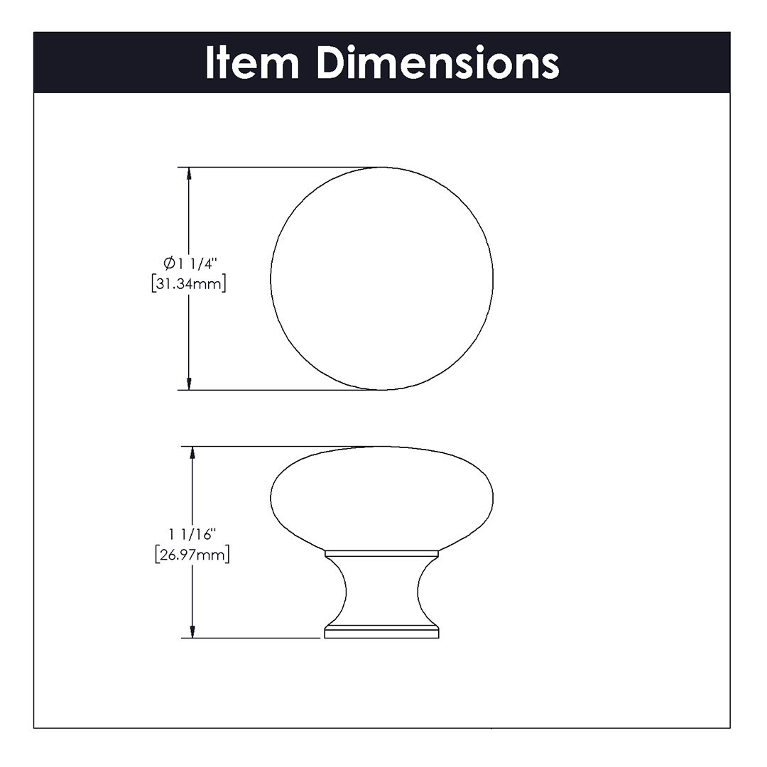 Hickory Hardware Cottage Round Knob