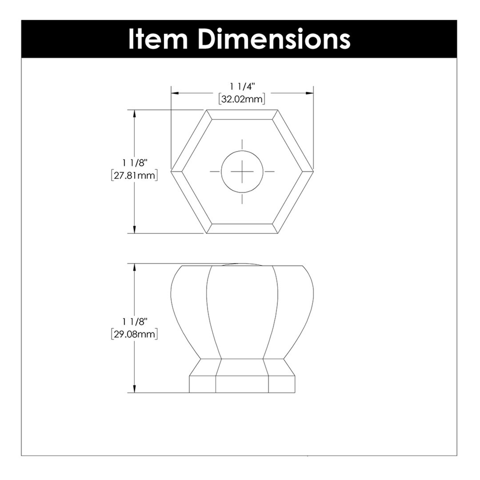 Hickory Hardware Crystal Palace Hexagonal Knob