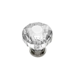 Hickory Hardware Crystal Palace Diamond Knob Crysacrylic with Polished Nickel - 1 1/4 in