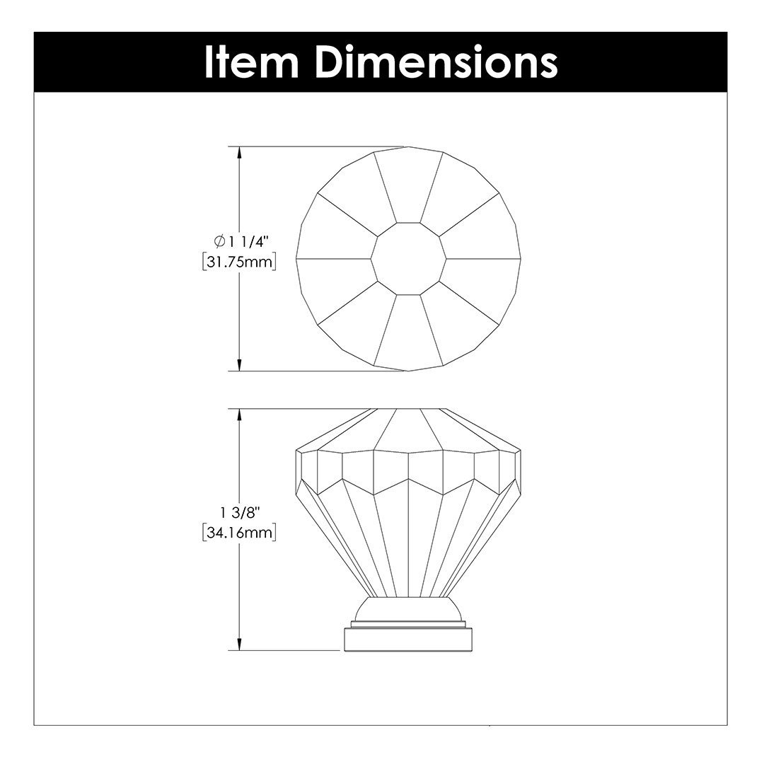 Hickory Hardware Crystal Palace Diamond Knob