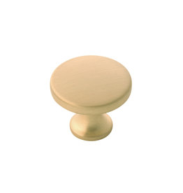 Hickory Hardware Forge Round Knob Brushed Golden Brass - 1 3/8 in