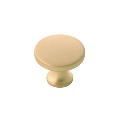 Hickory Hardware Forge Round Knob Brushed Golden Brass - 1 3/8 in