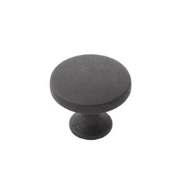 Hickory Hardware Forge Round Knob Black Iron - 1 3/8 in