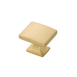 Hickory Hardware Forge Square Knob Brushed Golden Brass - 1 7/16 in