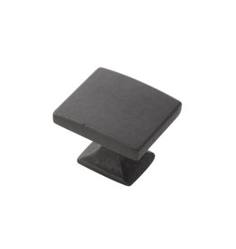 Hickory Hardware Forge Square Knob Black Iron - 1 7/16 in