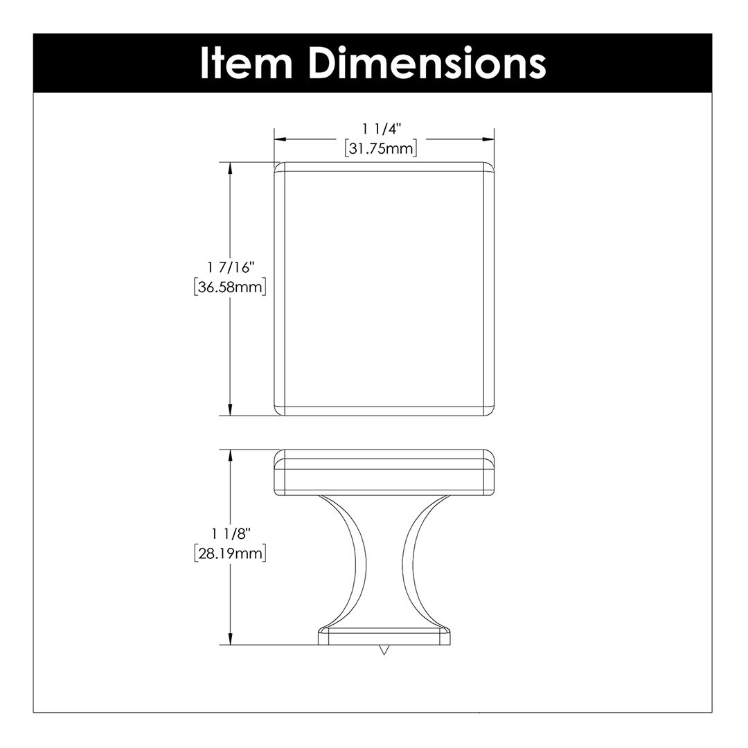 Hickory Hardware Forge Square Knob