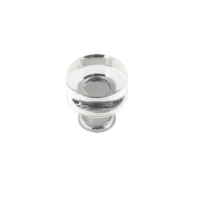 Hickory Hardware Midway Knob Crysacrylic with Chrome - 1 in
