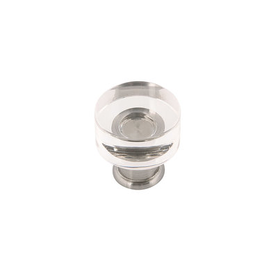 Hickory Hardware Midway Knob Crysacrylic with Satin Nickel - 1 in