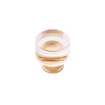 Hickory Hardware Midway Knob Crysacrylic with Brushed Golden Brass - 1 1/4 in