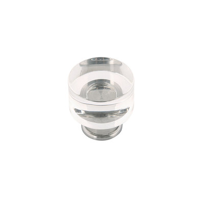 Hickory Hardware Midway Knob Crysacrylic with Satin Nickel - 1 1/4 in
