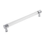 Hickory Hardware Midway Pull Crysacrylic with Chrome - 12 in