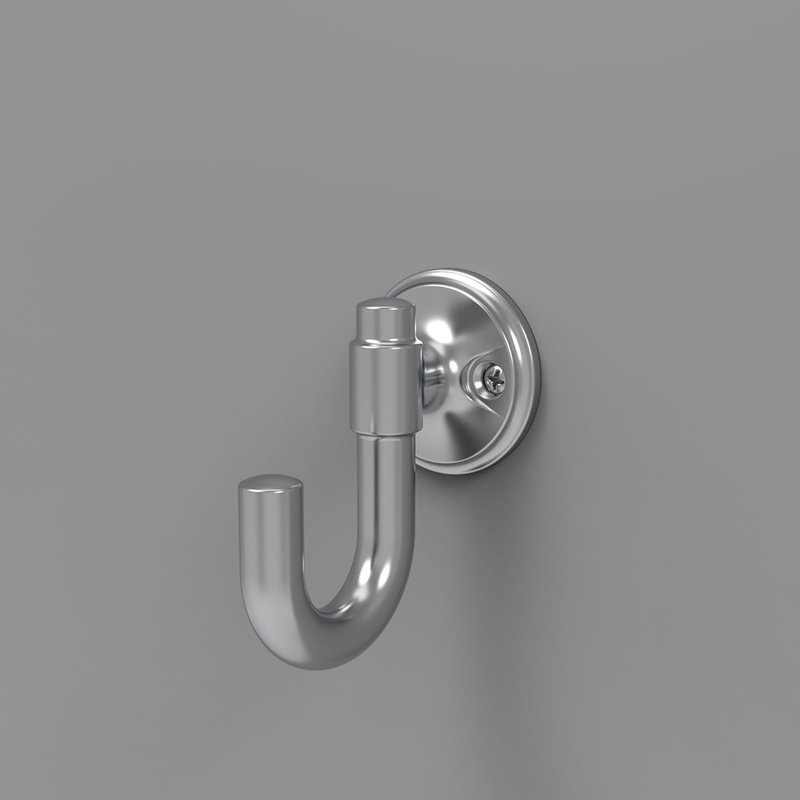 Coat Hook / Clothes Hook - Satin Nickel - Harney Hardware