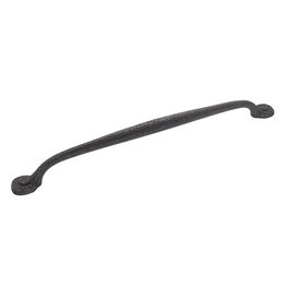 Hickory Hardware Refined Rustic Pull Black Iron - 12 in