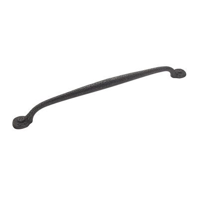 Hickory Hardware Refined Rustic Pull Black Iron - 12 in