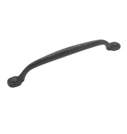 Hickory Hardware Refined Rustic Pull Black Iron - 7 9/16 in