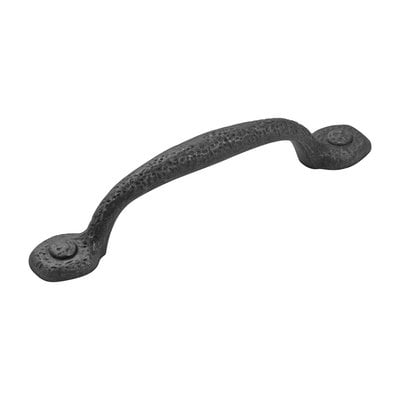 Hickory Hardware Refined Rustic Pull Black Iron - 3 3/4 in