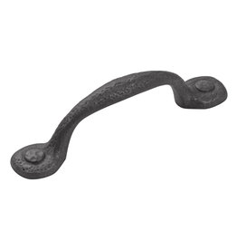 Hickory Hardware Refined Rustic Pull Black Iron - 3 in