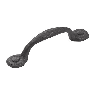 Hickory Hardware Refined Rustic Pull Black Iron - 3 in