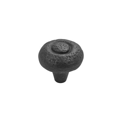 Hickory Hardware Refined Rustic Knob Black Iron - 1 1/2 in