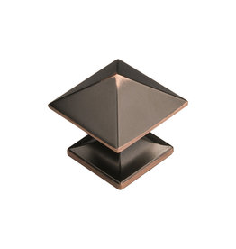 Hickory Hardware Studio Point Knob Oil-Rubbed Bronze Highlighted - 1 in