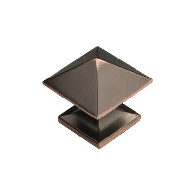 Hickory Hardware Studio Point Knob Oil-Rubbed Bronze Highlighted - 1 in