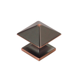 Hickory Hardware Studio Point Knob Oil-Rubbed Bronze Highlighted - 1 1/4 in