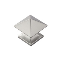 Studio Point Knob Satin Nickel - 1 1/4 in