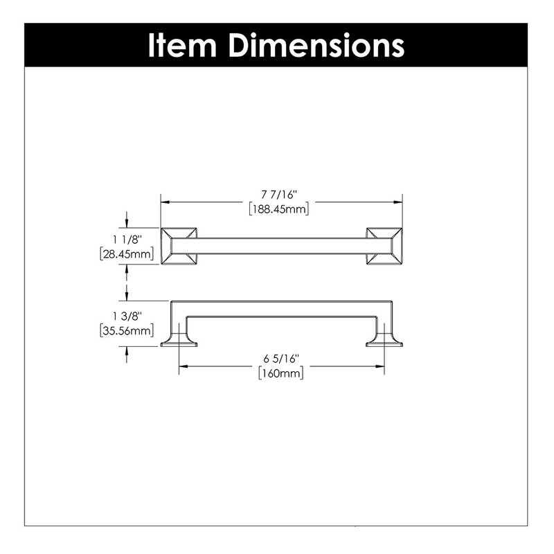 Hickory Hardware Studio 6-5/16-in Center to Center Polished Nickel