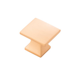 Hickory Hardware Studio Flat Knob Brushed Golden Brass - 1 1/4 in