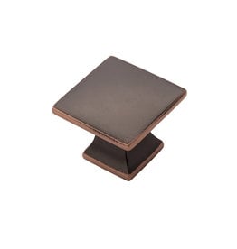 Hickory Hardware Studio Flat Knob Oil-Rubbed Bronze Highlighted - 1 1/4 in