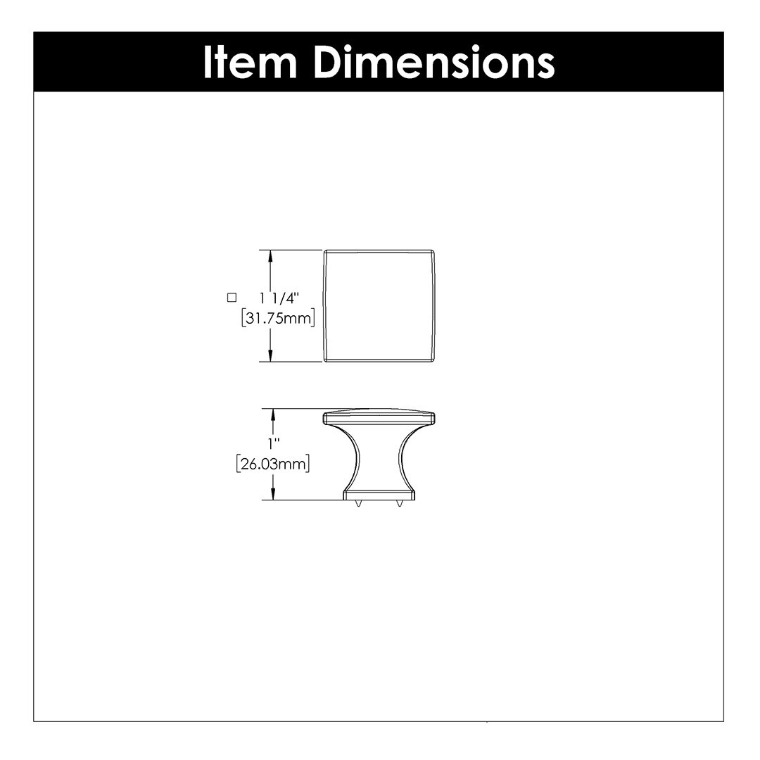 Hickory Hardware Studio Flat Knob