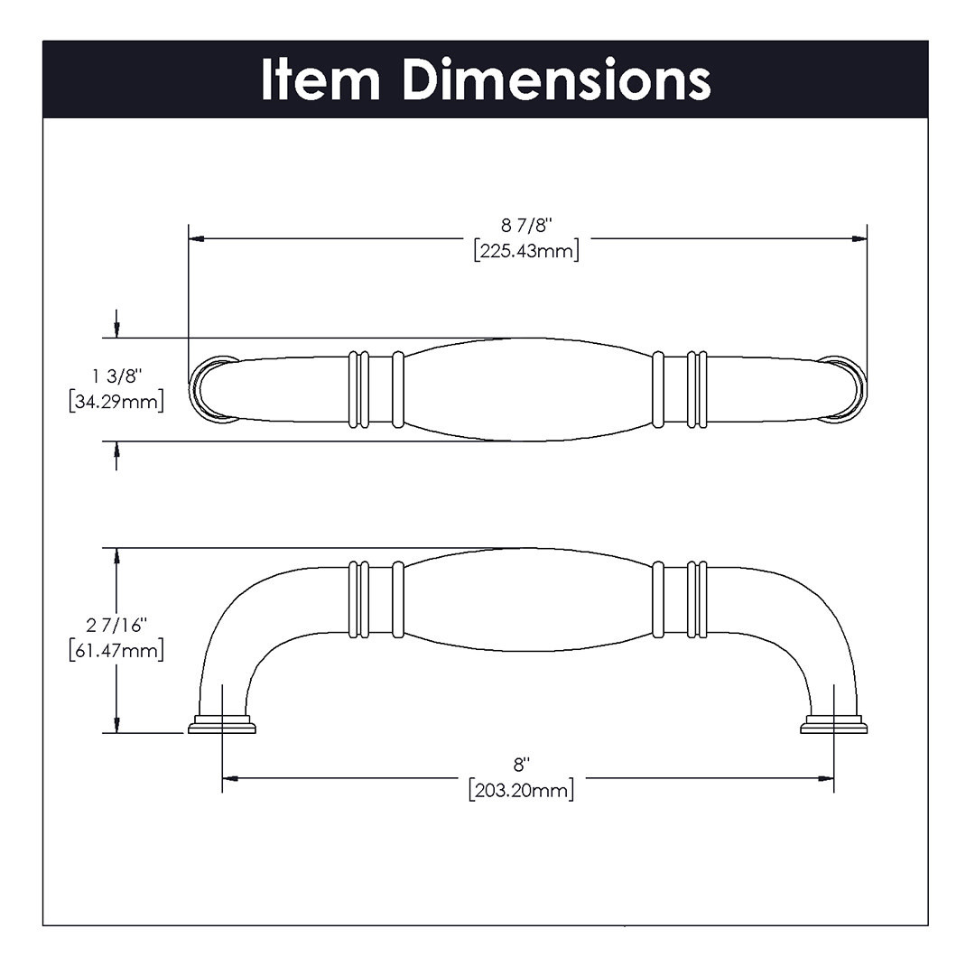 Hickory Hardware Williamsburg Appliance Pull