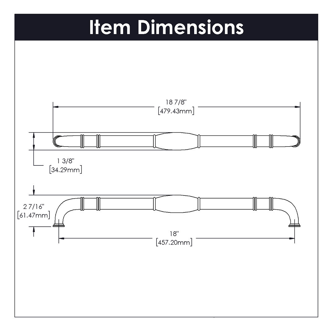 Hickory Hardware Williamsburg Appliance Pull