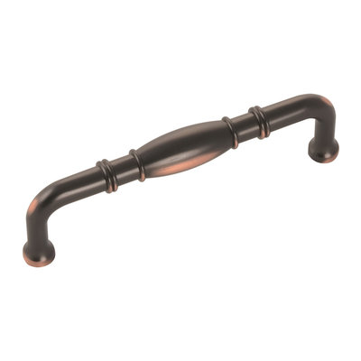 Hickory Hardware Williamsburg Pull Oil-Rubbed Bronze Highlighted - 3 3/4 in
