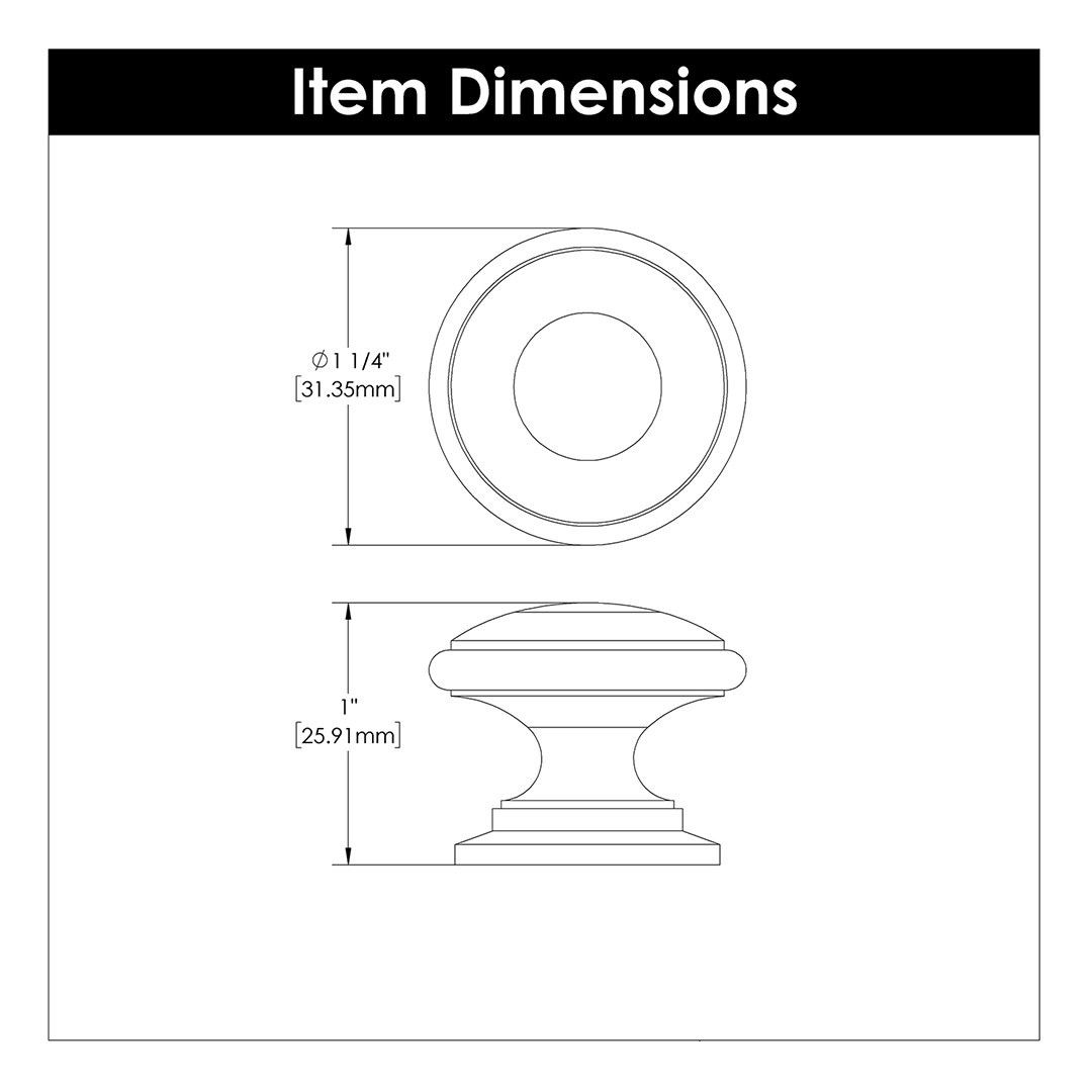 Hickory Hardware Williamsburg Round Knob