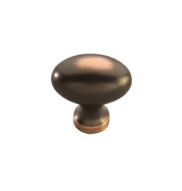 Hickory Hardware Williamsburg Egg Knob Oil-Rubbed Bronze Highlighted - 1 1/4 in