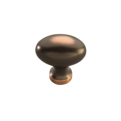 Hickory Hardware Williamsburg Egg Knob Oil-Rubbed Bronze Highlighted - 1 1/4 in
