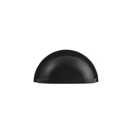 Hickory Hardware Williamsburg Cup Pull Matte Black - 3 in