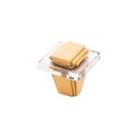 Belleclaire Ornamental Knob Brushed Golden Brass - 1 1/4 in